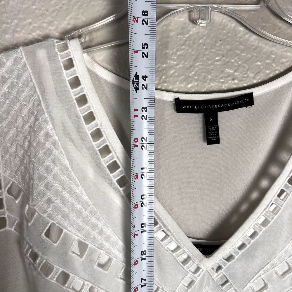 White House Black Market Sz S/P White Camisole and Blouse Dolman Sleeves Cutouts - Picture 9 of 10